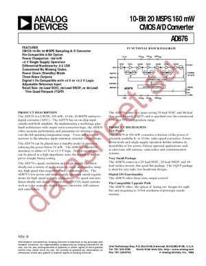 AD876JST datasheet  